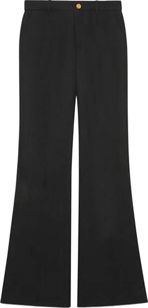 creps are looking gucci|Cady crêpe wool silk pants in black .